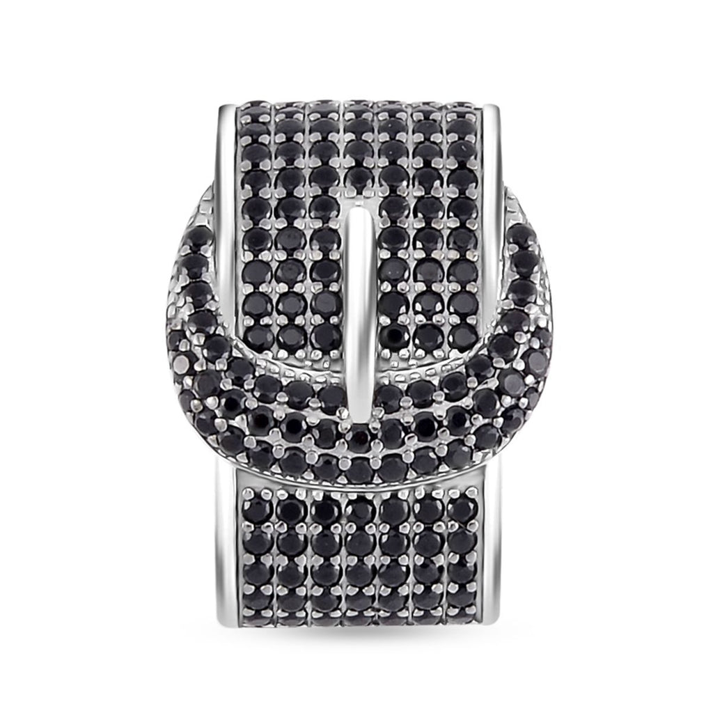 Schwarzer Spinell Anhänger, 925 Silber, ca. 1.17 ct