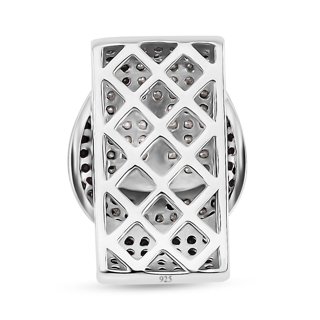 Schwarzer Spinell Anhänger, 925 Silber, ca. 1.17 ct