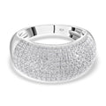 Weißer Zirkon Ring, 925 Silber rhodiniert, (Größe 16.00), ca. 2.79 ct