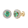 AAA Kagem sambische Smaragd und Diamant-Ohrringe- 1,17 ct.
