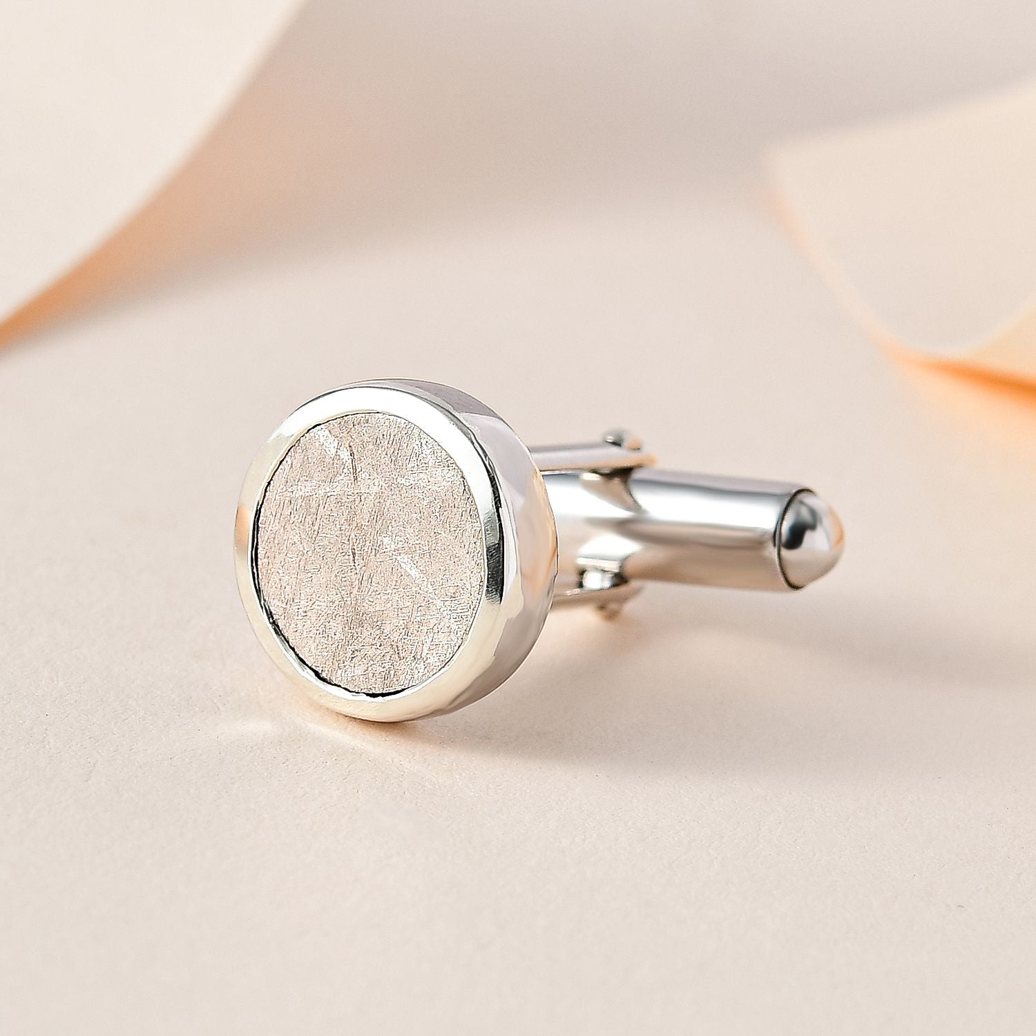 Muonionalusta Meteorit Schmuck Zubehör, 925 Silber rhodiniert, ca. 8.85 ct