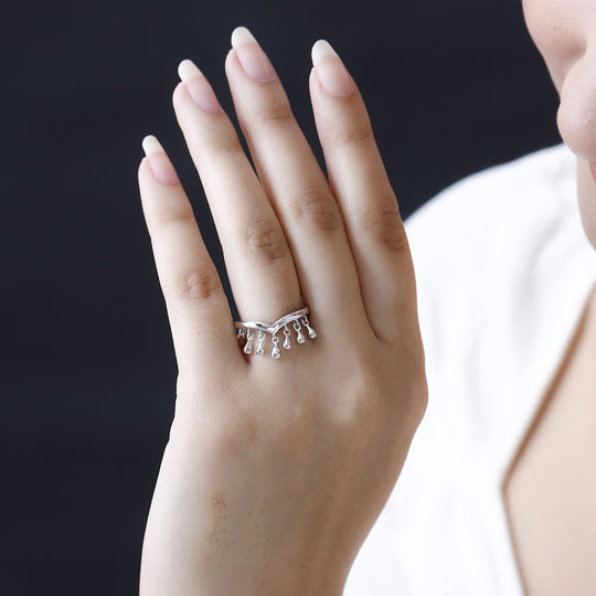 925 Silber platiniert Ringe ca. 4,12g