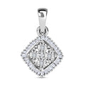 Weißer Diamant P3 Anhänger 925 Silber rhodiniert ca. 0,15 ct.