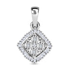 Weißer Diamant P3 Anhänger 925 Silber rhodiniert ca. 0,15 ct.