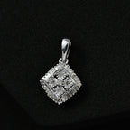Weißer Diamant P3 Anhänger 925 Silber rhodiniert ca. 0,15 ct.