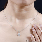 Weißer Diamant P3 Anhänger 925 Silber rhodiniert ca. 0,15 ct.