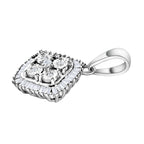 Weißer Diamant P3 Anhänger 925 Silber rhodiniert ca. 0,15 ct.