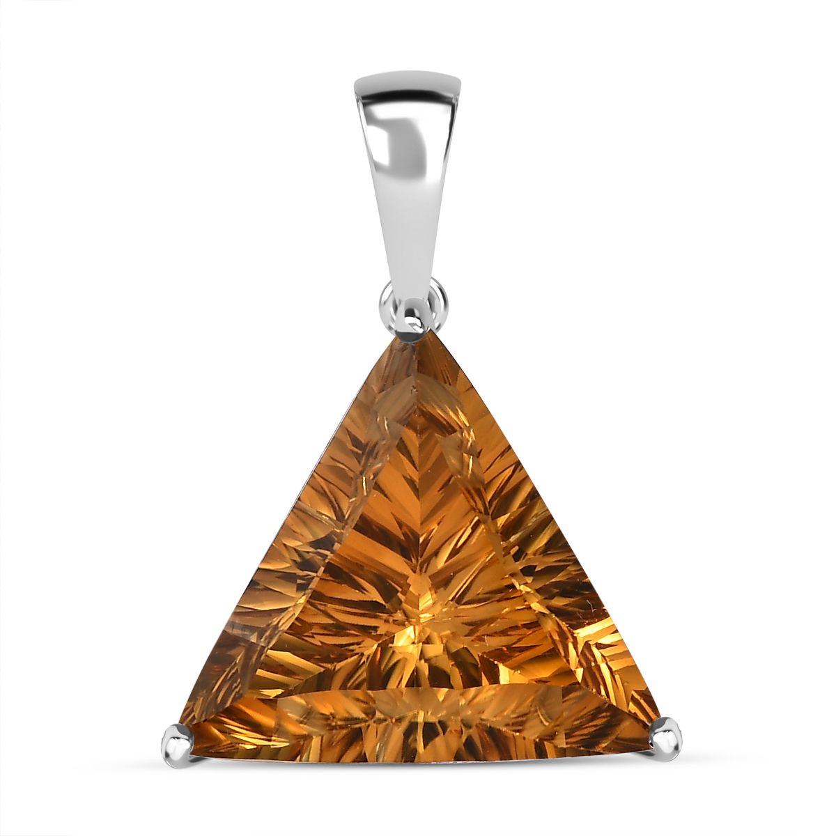 Citrin Anhänger, 925 Silber platiniert ca. 23.05 ct