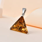 Citrin Anhänger, 925 Silber platiniert ca. 23.05 ct