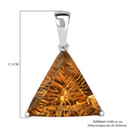 Citrin Anhänger, 925 Silber platiniert ca. 23.05 ct