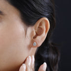 Weißer Diamant P3 Ohrringe 925 Silber rhodiniert ca. 0,05 ct.
