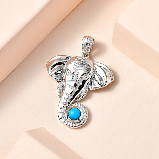 Natürlicher amerikanischer, AA Sleeping Beauty Türkis Anhänger, 925 Silber, ca. 0.51 ct