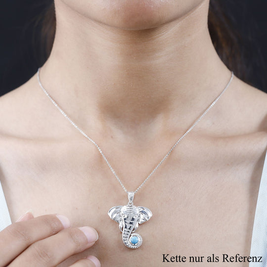Natürlicher amerikanischer, AA Sleeping Beauty Türkis Anhänger, 925 Silber, ca. 0.51 ct