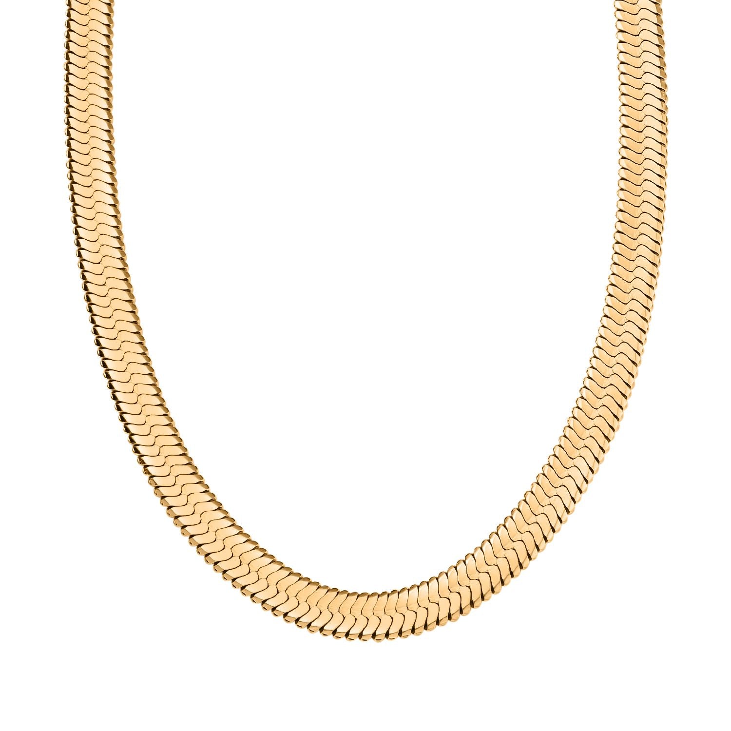 Halskette , Reiner Edelstahl, ca. 50 cm, ca. 26,50g, goldfarben
