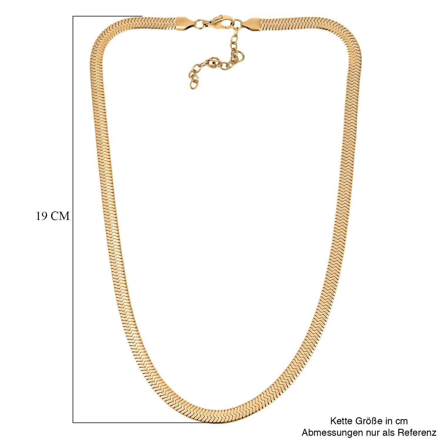 Halskette , Reiner Edelstahl, ca. 50 cm, ca. 26,50g, goldfarben