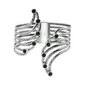 Royal Bali - Natürlicher Chromdiopsid Armreif, ca. 19 cm, 925 Silber ca. 7.00 ct