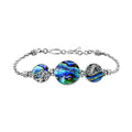 Royal Bali - Abalone Muschel Armband, ca. 19 cm, 925 Silber
