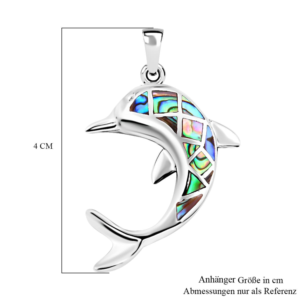 Abalone Muschel Anhänger 925 Silber ca. 4,51 ct.