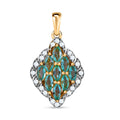 AAA Kagem sambischer Smaragd und Zirkon-Anhänger - 0,85 ct.