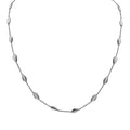 Italienische Station Kette, 925 Silber rhodiniert, ca. 45 cm, ca. 5,79g