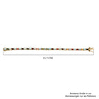 AA Natürlicher, äthiopischer Welo-Opal, mehrfarbiges Turmalin-Armband, ca. 18 cm, 925 Silber Gelbgold Vermeil ca. 8.96 ct
