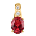 Labor Padparadscha Saphir und Zirkon Anhänger - 2,72 ct.