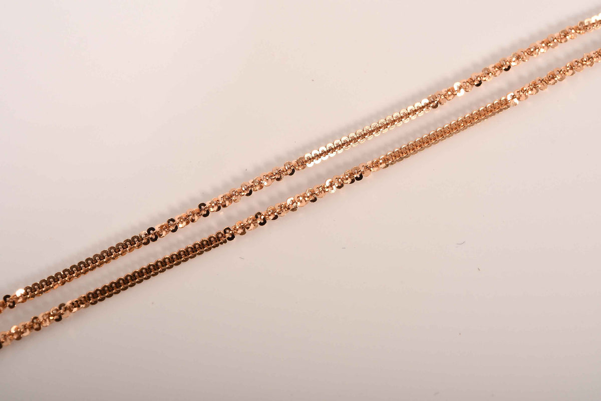 Italienische Rock Kette, 925 Silber rosévergoldet, ca. 45 cm, ca. 2,86g