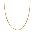 Diamantschliff Rockkette in vergoldetem Silber, 75cm