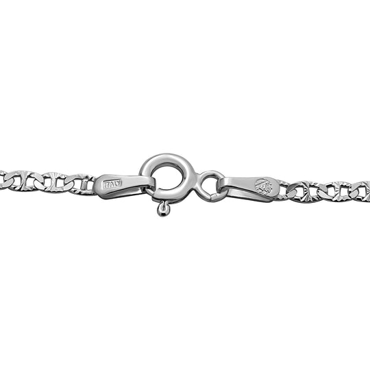 925 Silber rhodiniert Kette ca. 45 cm ca. 2,65g