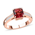 AAA Rubellit, Weißer Diamant Ring 750 Gold (Größe 20.00) ca. 1,75 ct
