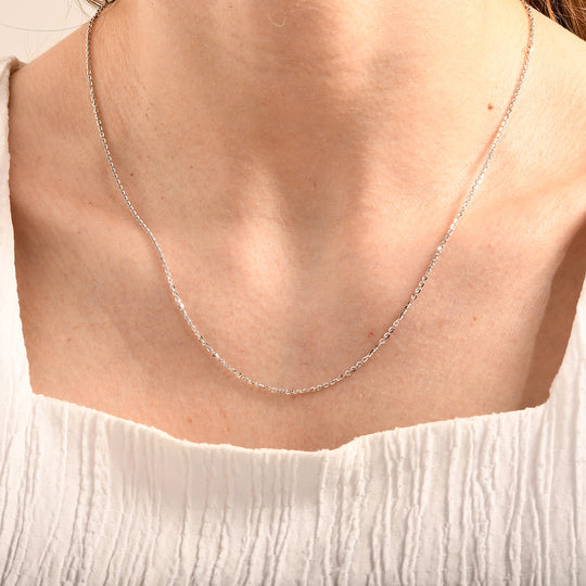925 Silber rhodiniert Kette ca. 60 cm ca. 3,25g