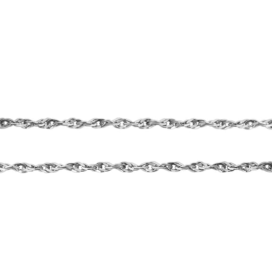 Italienische Singapur-Kette, 925 Silber rhodiniert, ca. 60 cm, ca. 2,98g