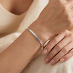 Mäandermuster Armband ca. 18+2 cm, 925 Silber ca. 2,79g