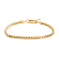 Venezianisches Kettenarmband 19cm in vergoldetem Silber