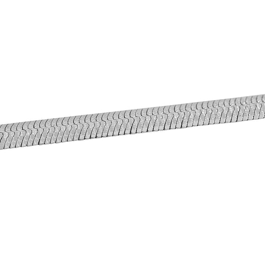 Italienisches Herringbone Armband, ca. 18-21cm, 925 Silber rhodiniert ca. 4,43g