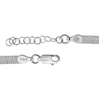 Italienisches Herringbone Armband, ca. 18-21cm, 925 Silber rhodiniert ca. 4,43g