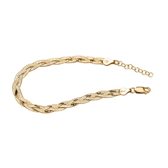 925 Silber vergoldet Armband ca. 18 cm ca. 4,20g