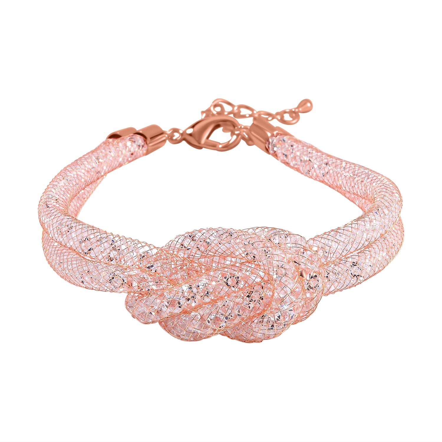Weißer Kristall Armband ca. 20 cm Reines Messing