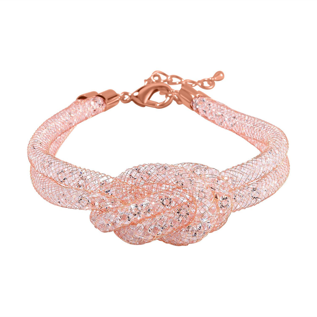 Weißer Kristall Armband ca. 20 cm Reines Messing