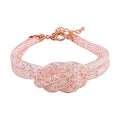 Weißer Kristall Armband ca. 20 cm Reines Messing