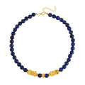 Lapislazuli Halskette ca. 45 cm Std Gelb ca. 250.00 ct