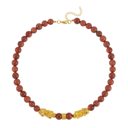 Mehrfarbiger Amazonit Halskette ca. 45 cm Standard gelb vergoldet ca. 250,00 ct.