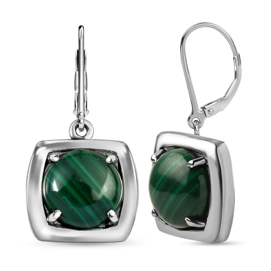 Malachit Ohrringe  Edelstahl ca. 14,57 ct.