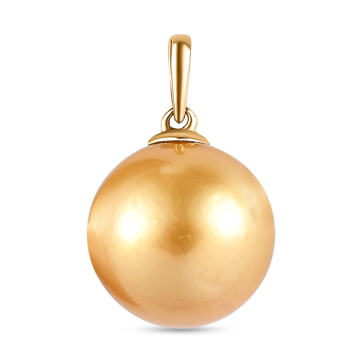 AAA Goldene Südsee Perle Anhänger 750 Gold