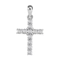 Weißer Diamant Anhänger 925 Silber platiniert ca. 0.05 ct