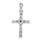 Weißer Diamant Anhänger 925 Silber platiniert ca. 0.05 ct