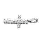 Weißer Diamant Anhänger 925 Silber platiniert ca. 0.05 ct