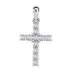 Weißer Diamant Anhänger 925 Silber platiniert ca. 0.05 ct