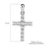 Weißer Diamant Anhänger 925 Silber platiniert ca. 0.05 ct