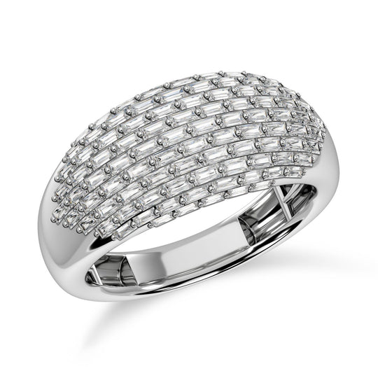 Weißer Diamant P3 Ringe 925 Silber platiniert (Größe 20.00) ca. 1.00 ct